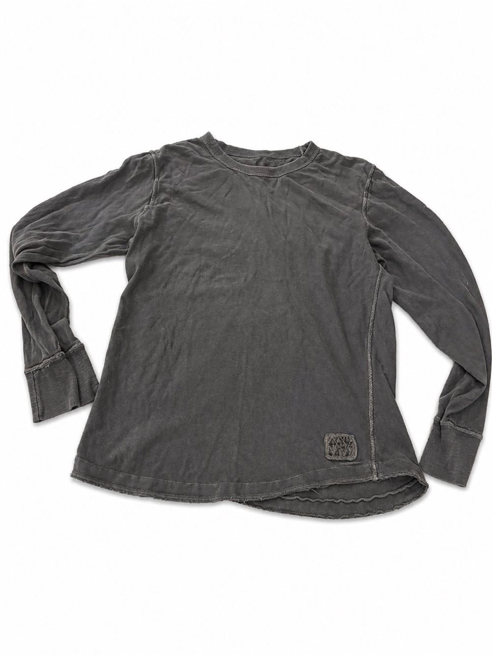 Vintage American Eagle Outfitters Long-Sleeve Crew Tee in Charcoal Gray